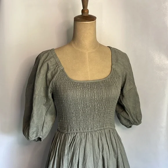 LAUDE the Label Frida Midi Dress in Azure Broderie size S/M NWOT - Picture 12 of 12